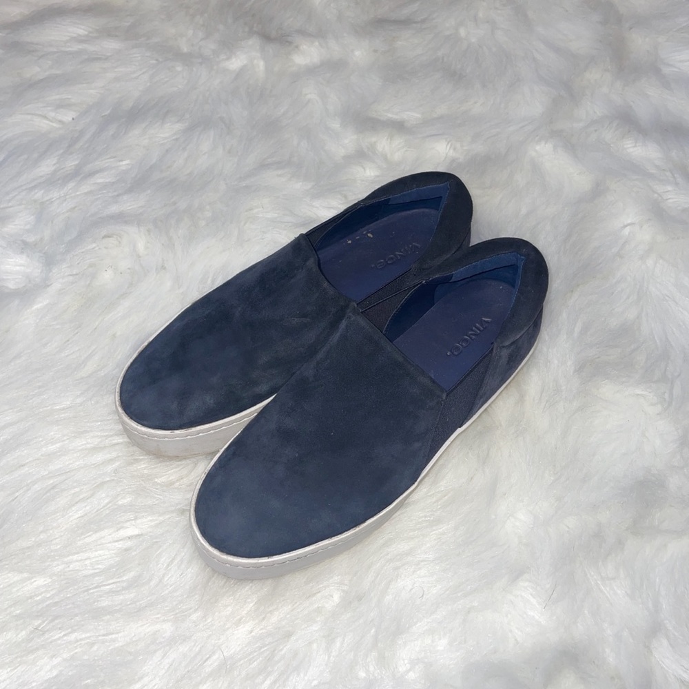 navy blue slip on sneakers womens